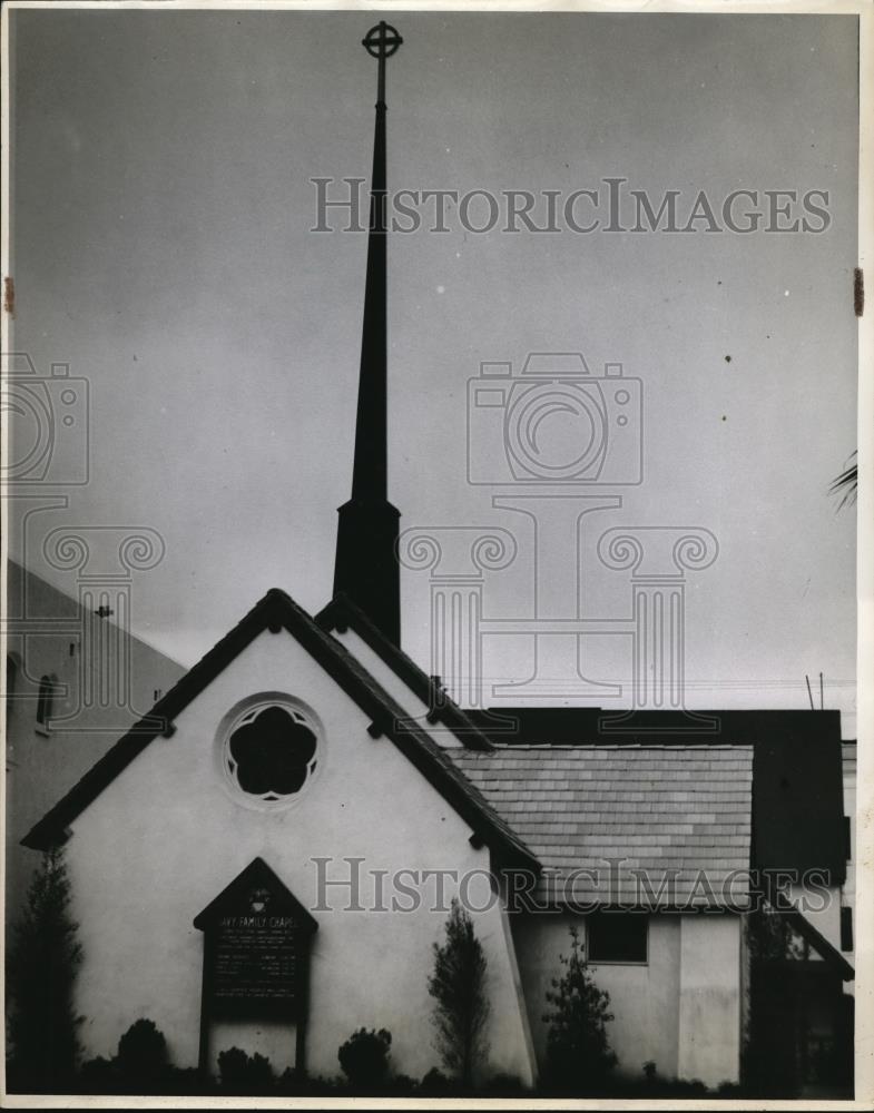1945 Press Photo Navy Family Chapel at Long Beach, CA - nec35241 - Historic Images