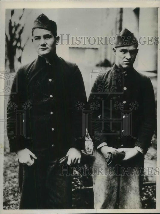 1932 Press Photo Albert Reymer & Ellsworth Mowyer, Lancaster, Ohio arsonists - Historic Images