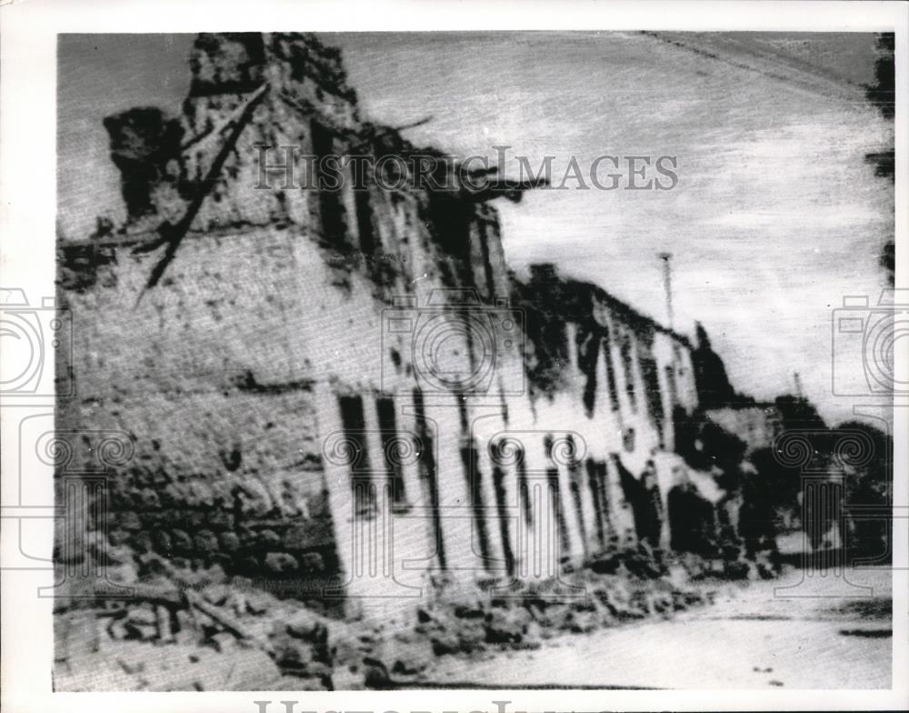 1966 Press Photo Hinis Turkey Houses Damaged In Catastrophic Earthquake - Historic Images