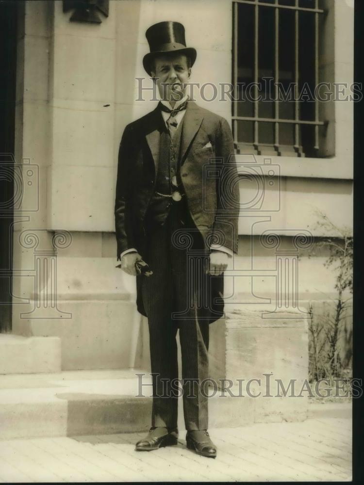 1922 Press Photo Oscar G. Gana newly arrived Counselor of the Embassy of Chili - Historic Images