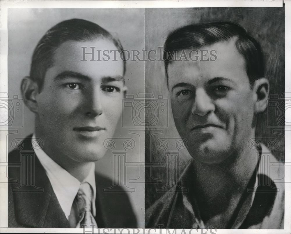 1940 Press Photo Cyril Ables &amp; Ralph Allison Both Men Found Strangled - Historic Images