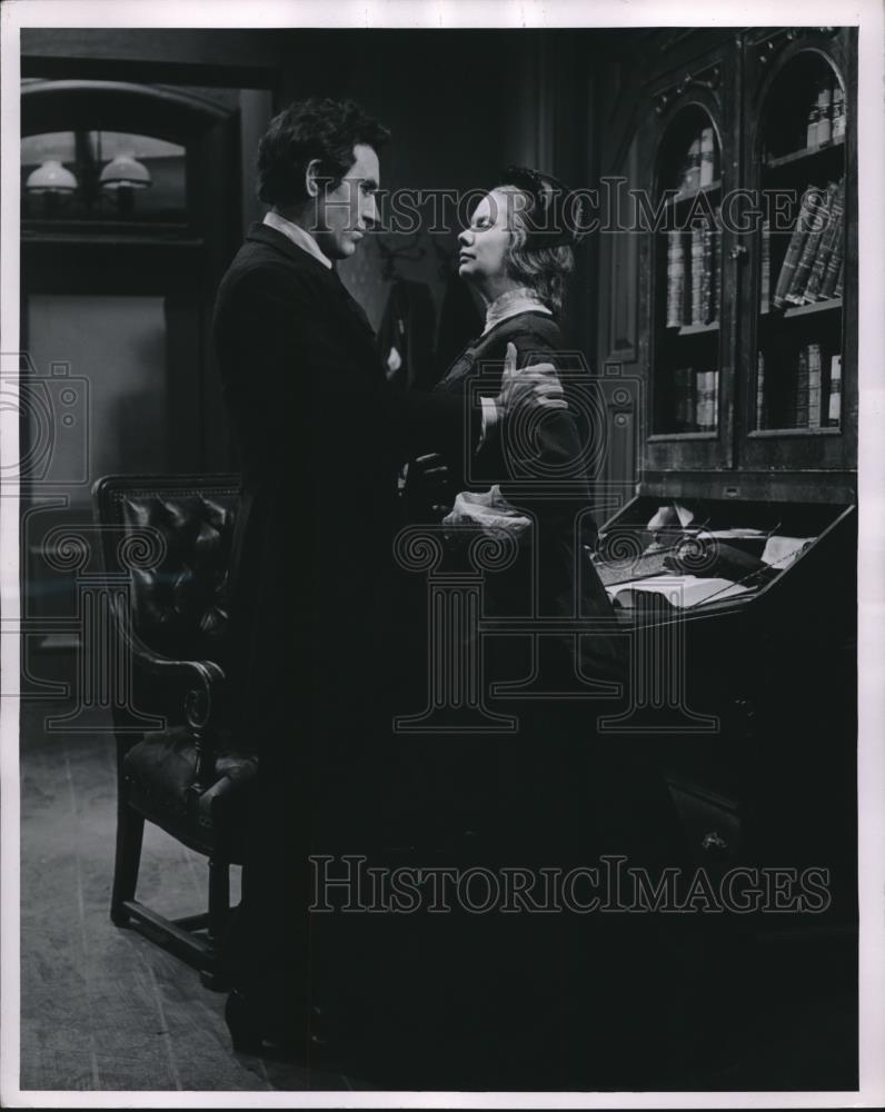 1964 Press Photo Actor Jason Robards and Kate Reid portray Pres Lincoln and wife - Historic Images