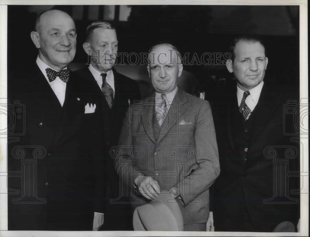 1936 Press Photo Jack Root, Jack Lohagney, Dior Donald and Toomy O&#39; Brien - Historic Images