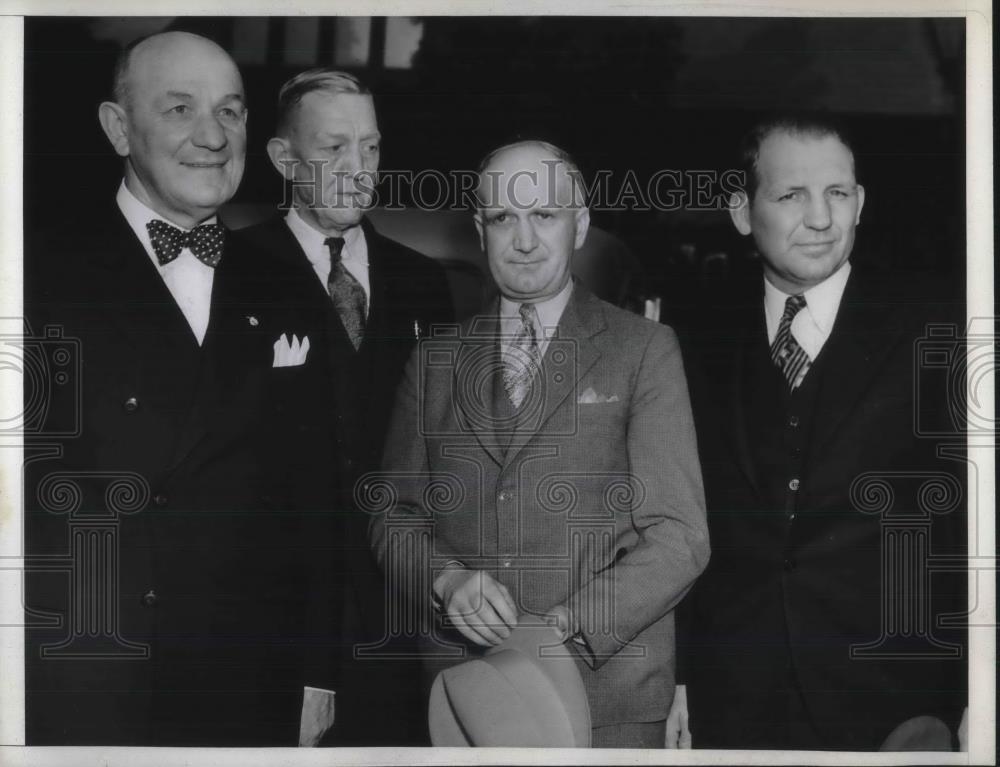 1936 Press Photo Jack Root, Jack Lohagney, Dior Donald and Toomy O' Brien - Historic Images