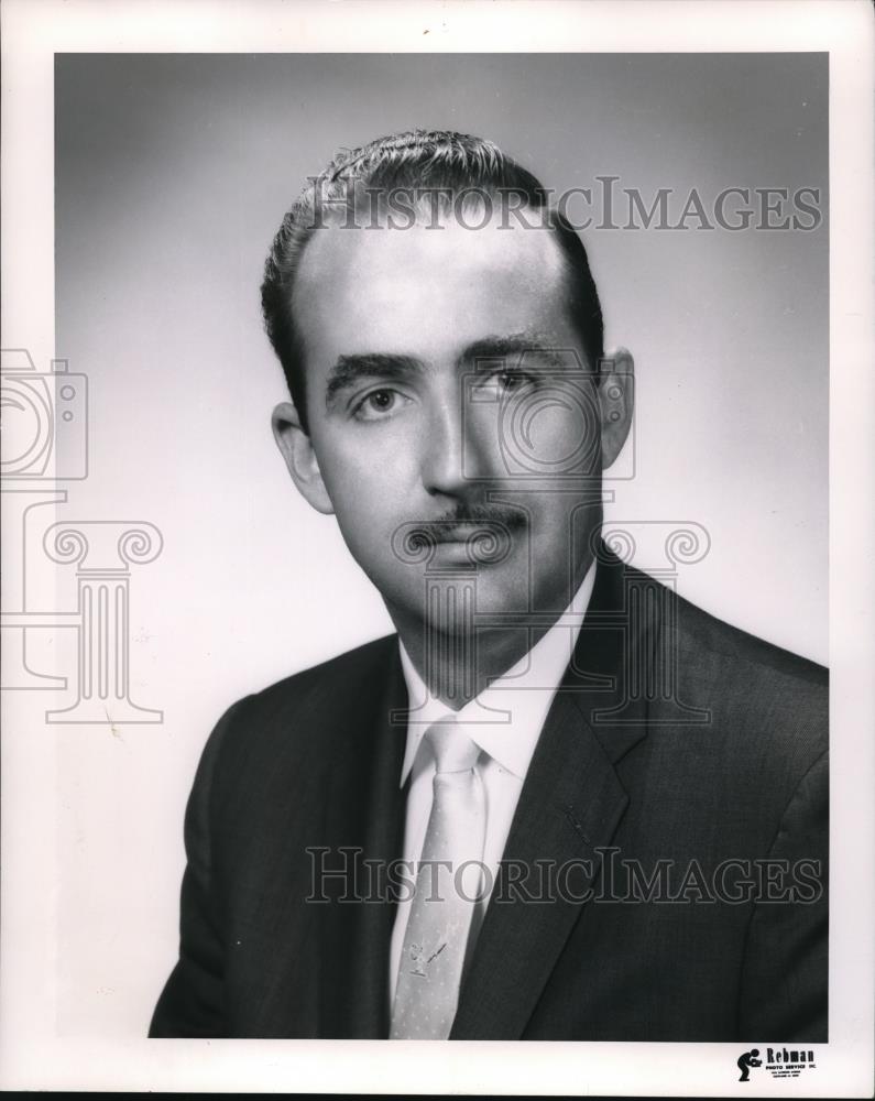 1961 Press Photo Seward J. Davis II Funny Looking Businessman With Moustache - Historic Images