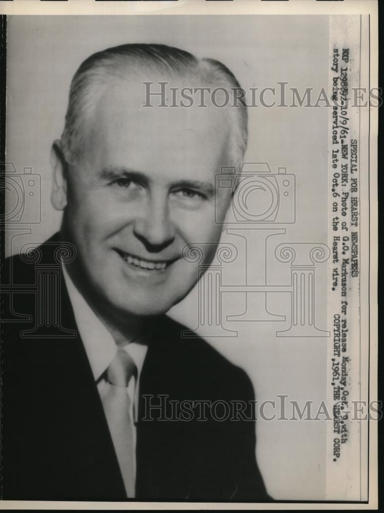 1961 Press Photo OO Markuson - Historic Images