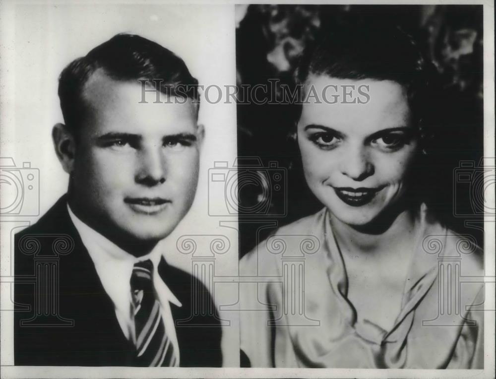 1932 Press Photo Dorothy Graham &amp; fiancÃƒÂ© Vic Williams - Historic Images