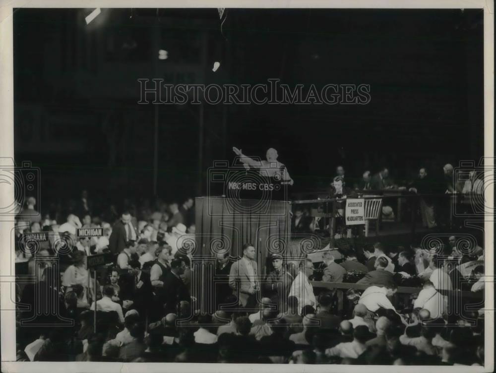 1936 Press Photo Bertrand H. Snell, Republican National Convention, Cleveland - Historic Images