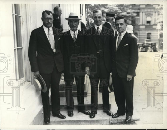 1931 Press Photo College Presidents Call on Pres. Hoover, G. Wickey. Rev. Fess - Historic Images