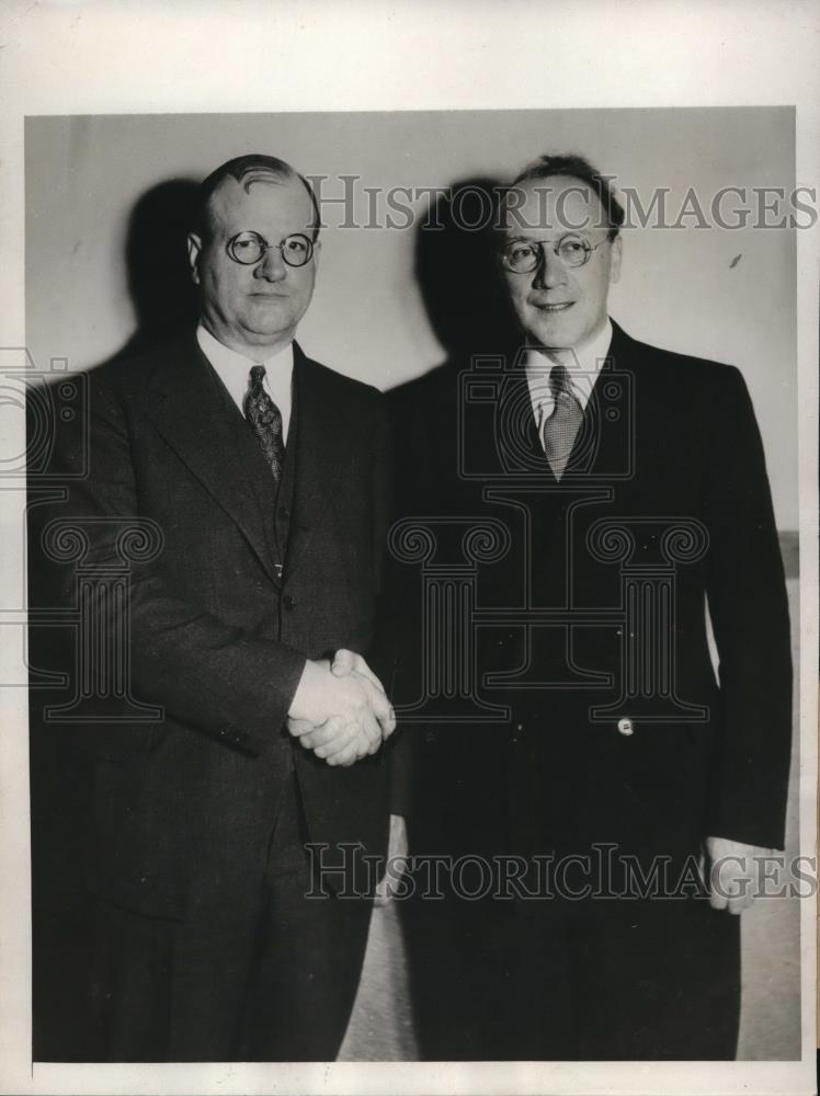 1932 Press Photo Rev Dr Ralph MaGee, Rev Dr Ralph Cushman in Rochester, NY - Historic Images