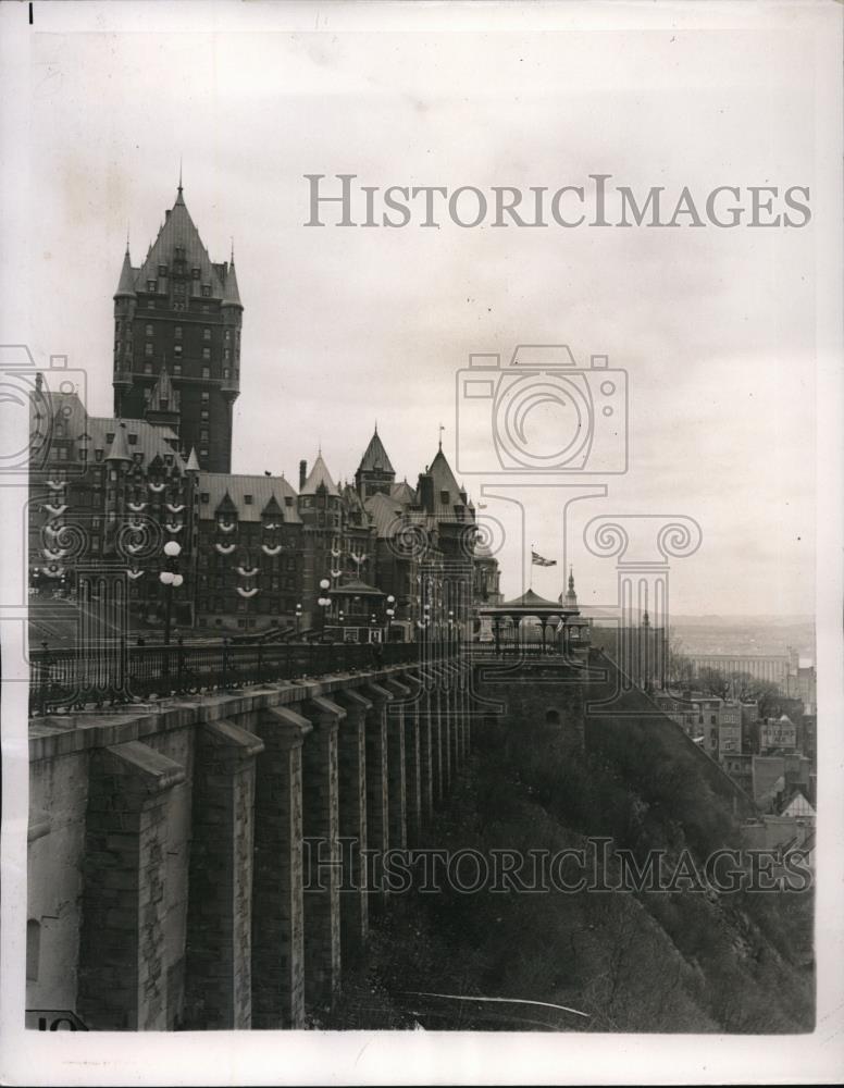 1939 Press Photo A view of the Chateau Frontenac, Quebec, Canada - nec53458 - Historic Images
