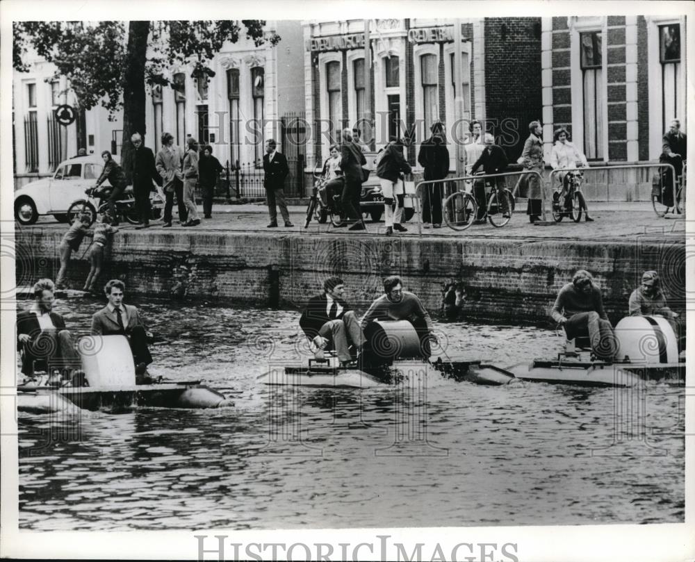 1970 Press Photo Water cycling world championship at Holland. - nec43300 - Historic Images