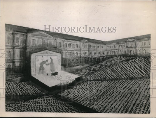 1936 Press Photo Festival of "Moliere du Louvre" in Paris, france - Historic Images