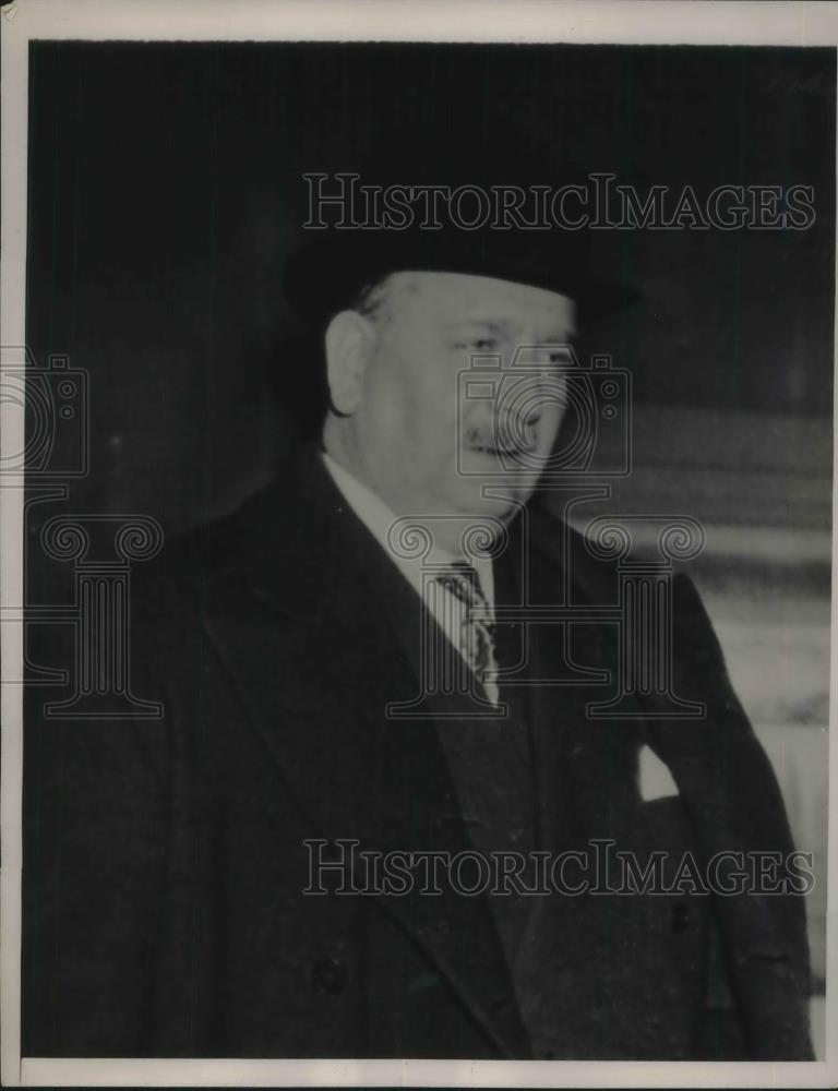 1940 Press Photo M Corbin French Ambassador Minister Pierre Etienne Flandin - Historic Images