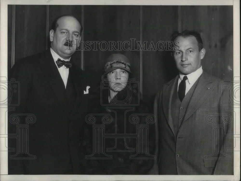 1928 Press Photo Pierre Flandin and the Georges thenault - nec45750 - Historic Images