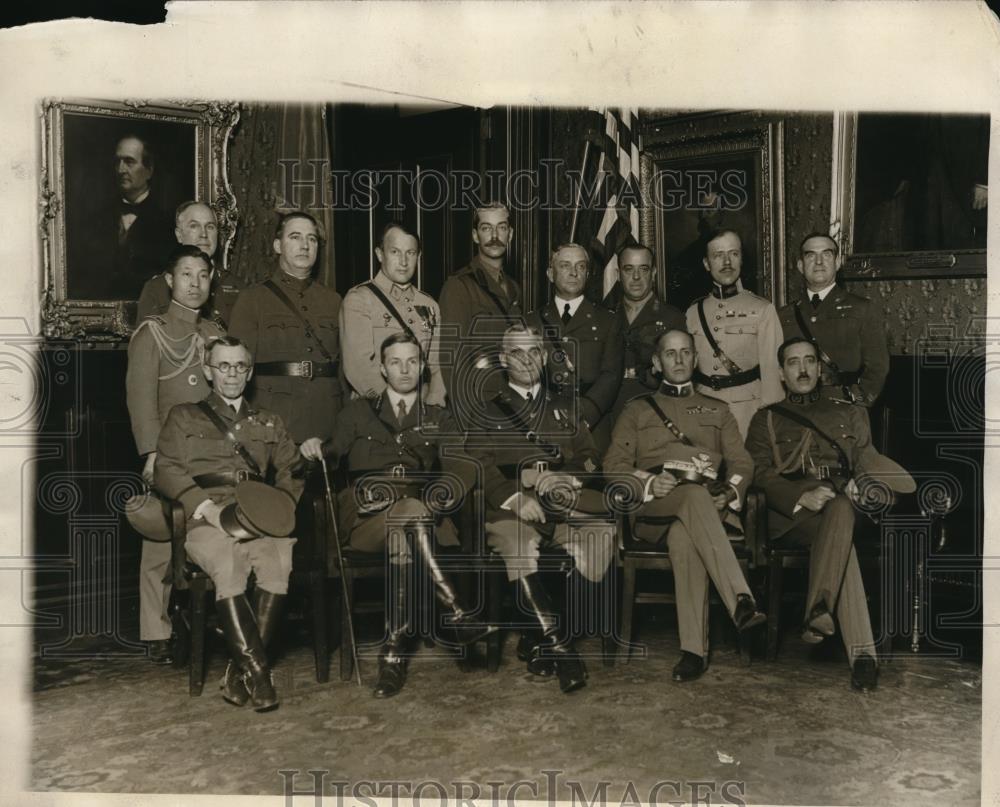 1926 Press Photo Col. J.h Hooves, Gen. C.E.C.G P. Summeral, Col. Carlos Garfis - Historic Images