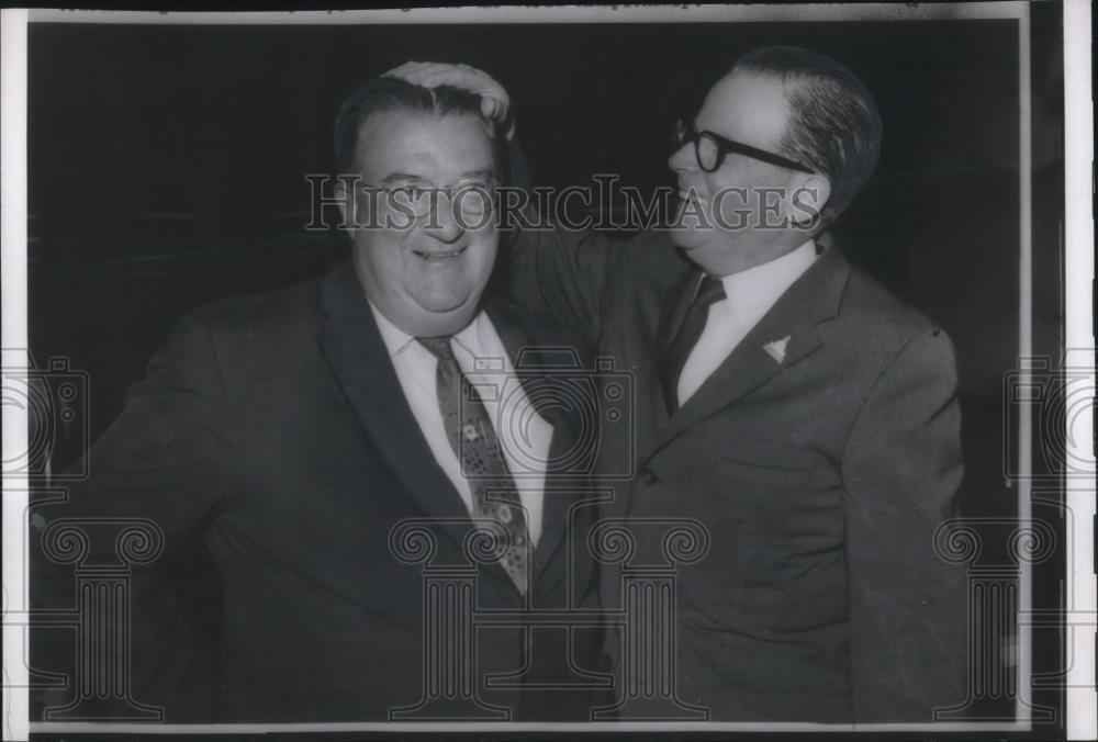 1959 Press Photo LA Mayor Norris Poulson with Walter O&#39;Malley of LA Dodgers - Historic Images