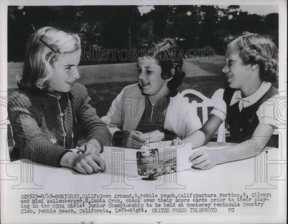 1952 Press Photo Girls playing jr championship at Pebble Beach - nec44826 - Historic Images