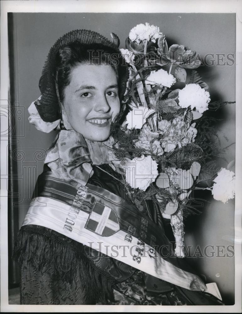 1958 Press Photo Simone Rosaz Paris Francis Duchess Of Savoy Contest - Historic Images