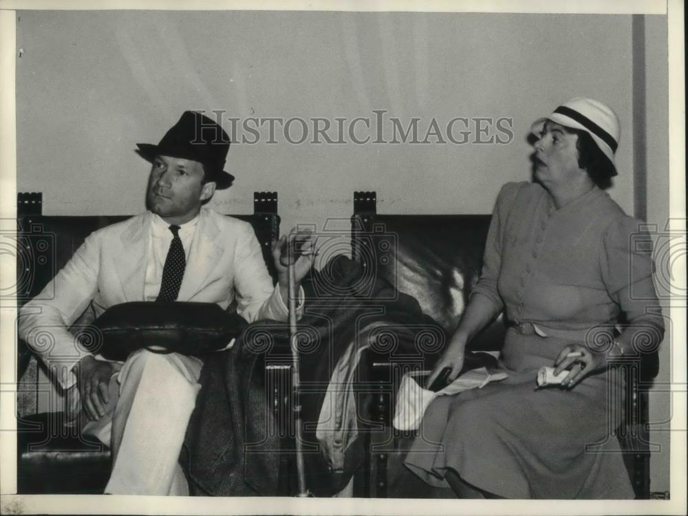 1937 Press Photo Miami fla. Viscountess Lois Tredegar London Eng. &amp; Peter - Historic Images