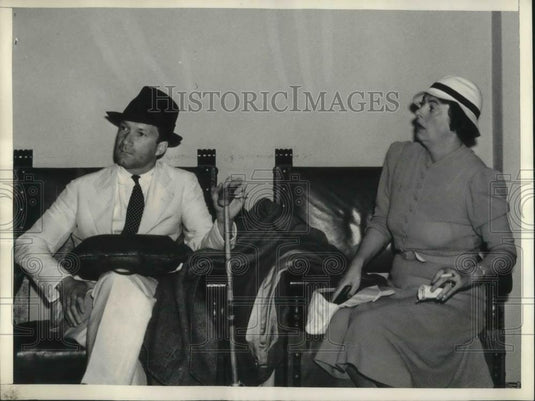 1937 Press Photo Miami fla. Viscountess Lois Tredegar London Eng. & Peter - Historic Images