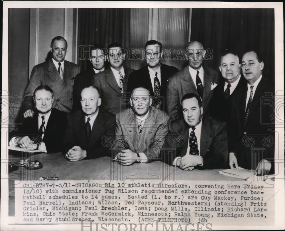 1950 Press Photo The big-10 athletic directors gathered together. - nec41880 - Historic Images