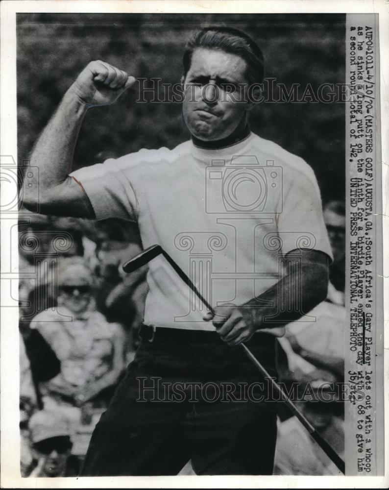 1970 Press Photo Gary Player of South Africa at the Master&#39;s Golf Tournament - Historic Images