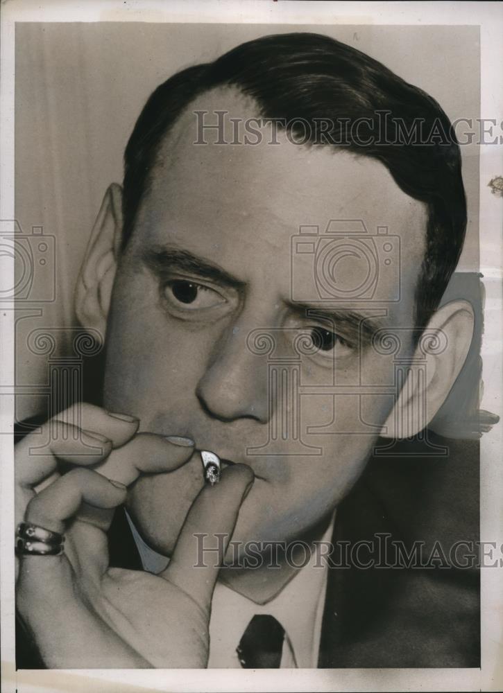 1939 Press Photo Crown Prince Frederick of Denmark at Press Conference - Historic Images