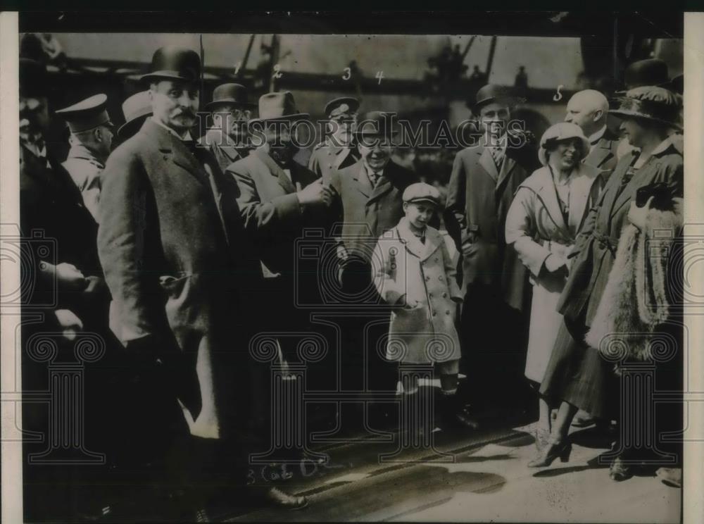 1922 Press Photo Cabinet Minister Noske, Hugo Stinme, Admiral Behnke, Pres Ebert - Historic Images