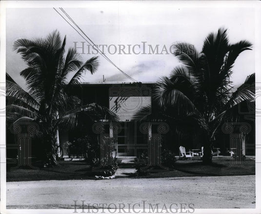 1962 Press Photo Family Quarters of US Navy Base, Guantanamo Bay, Cuba - Historic Images