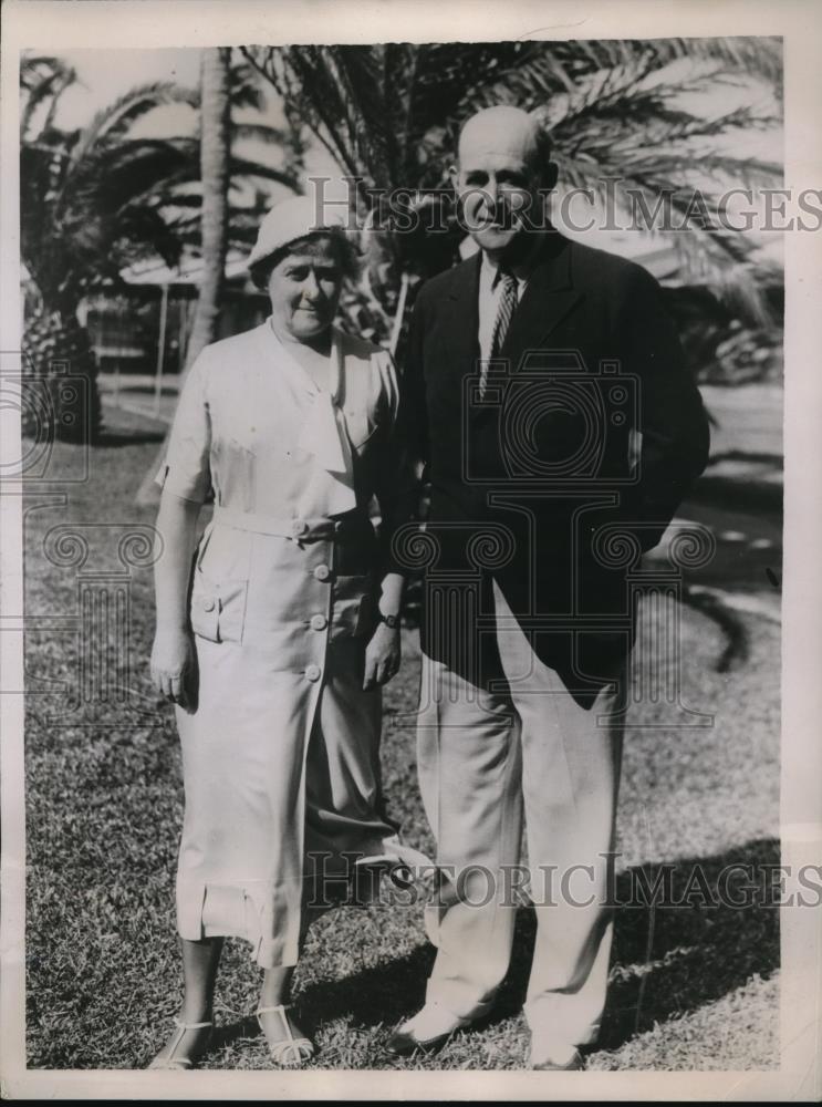 1936 Press Photo Admiral & Baroness Fabian Tamm Of Sweeden - Historic Images