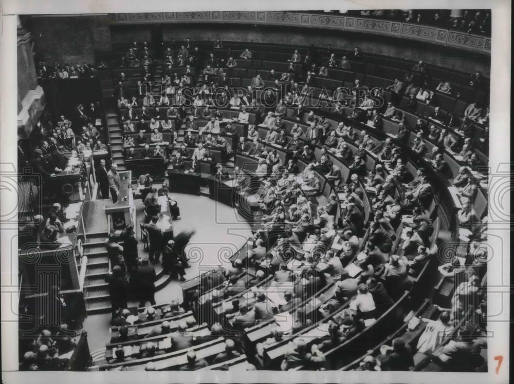 1948 Press Photo The French National Assembly sits in session. Paris, France - Historic Images