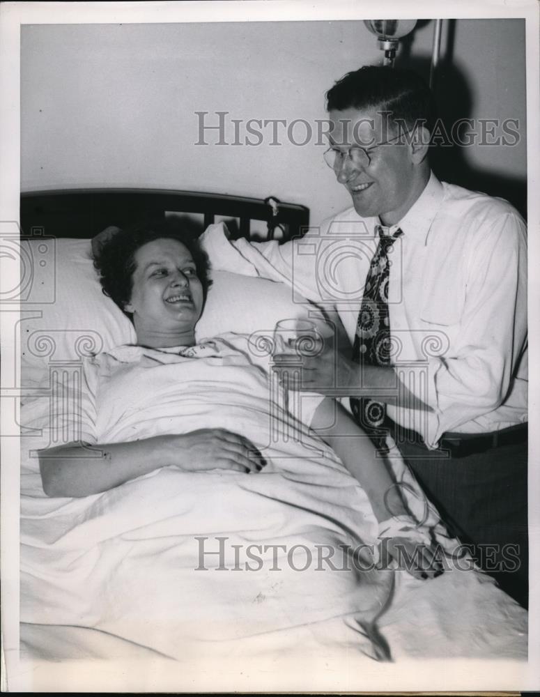 1950 Press Photo Peter Thomas and Wife Margret - nec42433 - Historic Images