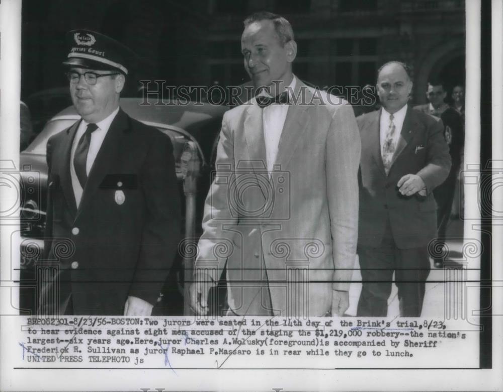 1956 Press Photo 2 jurors during the 14th day of the Brink&#39;s trial. - nec45762 - Historic Images