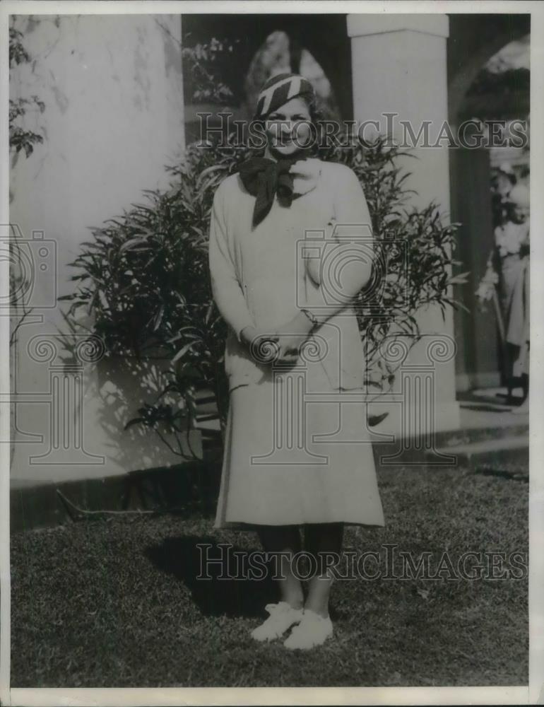 1933 Press Photo Philadelphia socialite Ethel Sewell in Bermuda - nec55121 - Historic Images