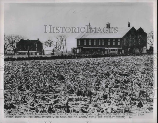 1953 Press Photo Presidents Eienhower s farm in Gettysburg, Pa. - nec54316 - Historic Images