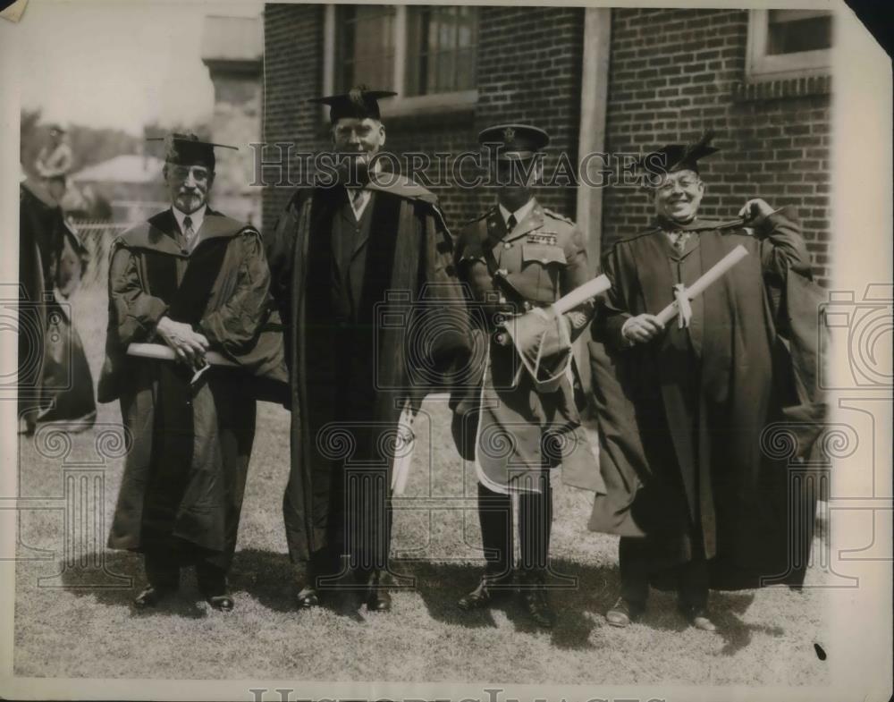 1929 Press Photo 4 Received Honorary Degrees at Pennsylvania Military College - Historic Images