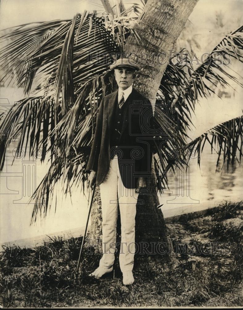 1924 Press Photo C. Bascom Slemp, Secretary to the President. Miami, Florida - Historic Images
