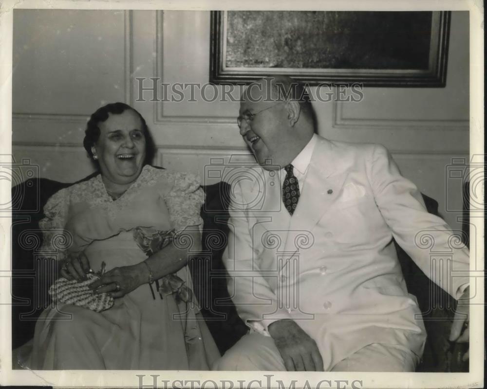 1939 Press Photo Mary Duff Catholic Daughters Head & Martin Carmody Knights Head - Historic Images