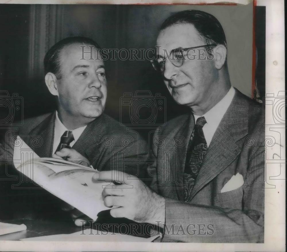 1951 Press Photo Senators Herbert O&#39;Conor, Estes Kefauver - Historic Images