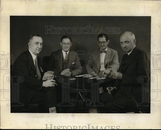 1930 Press Photo Excelsior All American Club Card Team Niagara Canada Champs - Historic Images