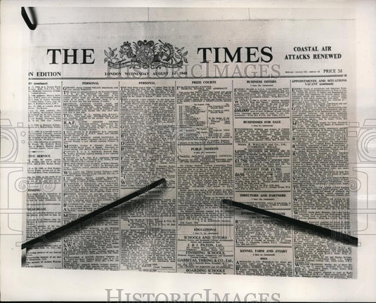 1940 Press Photo Evidence of the high morale of the British. War in the air. - Historic Images