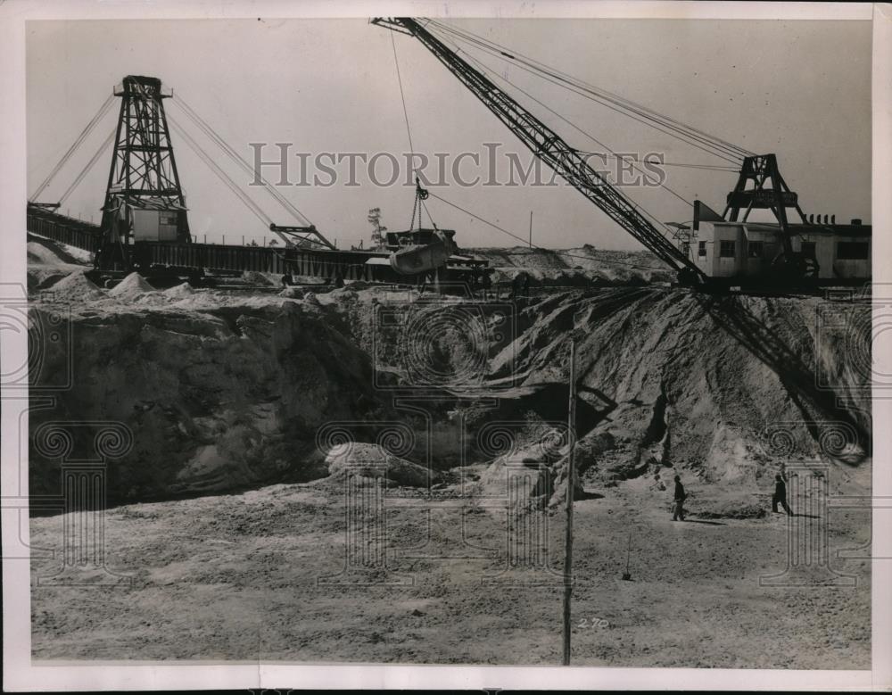 1936 Press Photo Construction of Florida Ship Canal - Historic Images