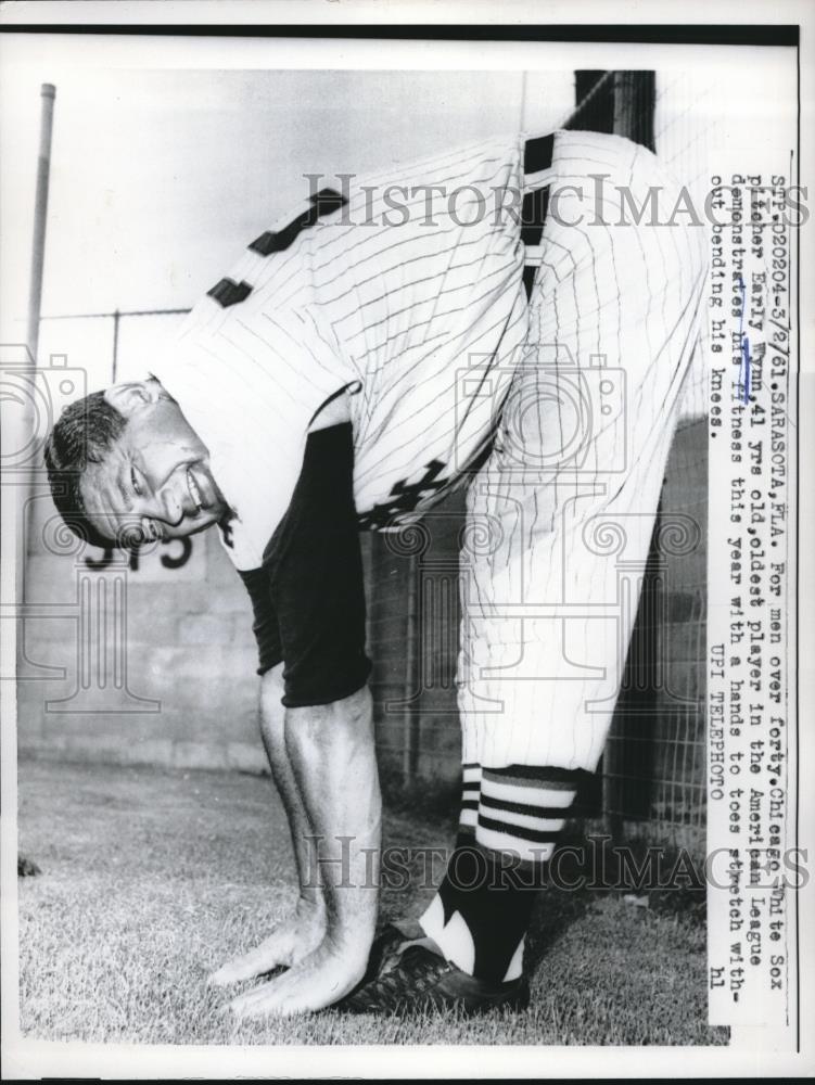 1967 Press Photo Chicago White Sox oldest player, pitcher Early Wynn, 41. - Historic Images