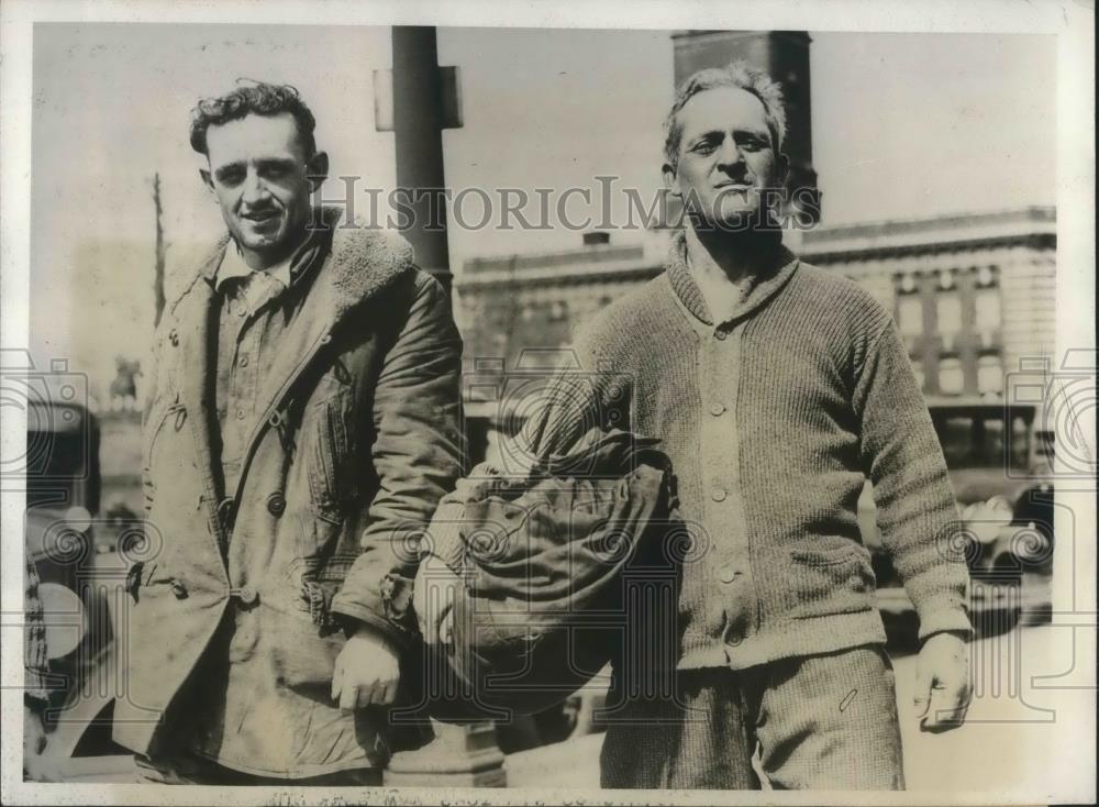 1931 Press Photo Leopold Mousseau and Warren Mosher, Rum Runners Captured - Historic Images