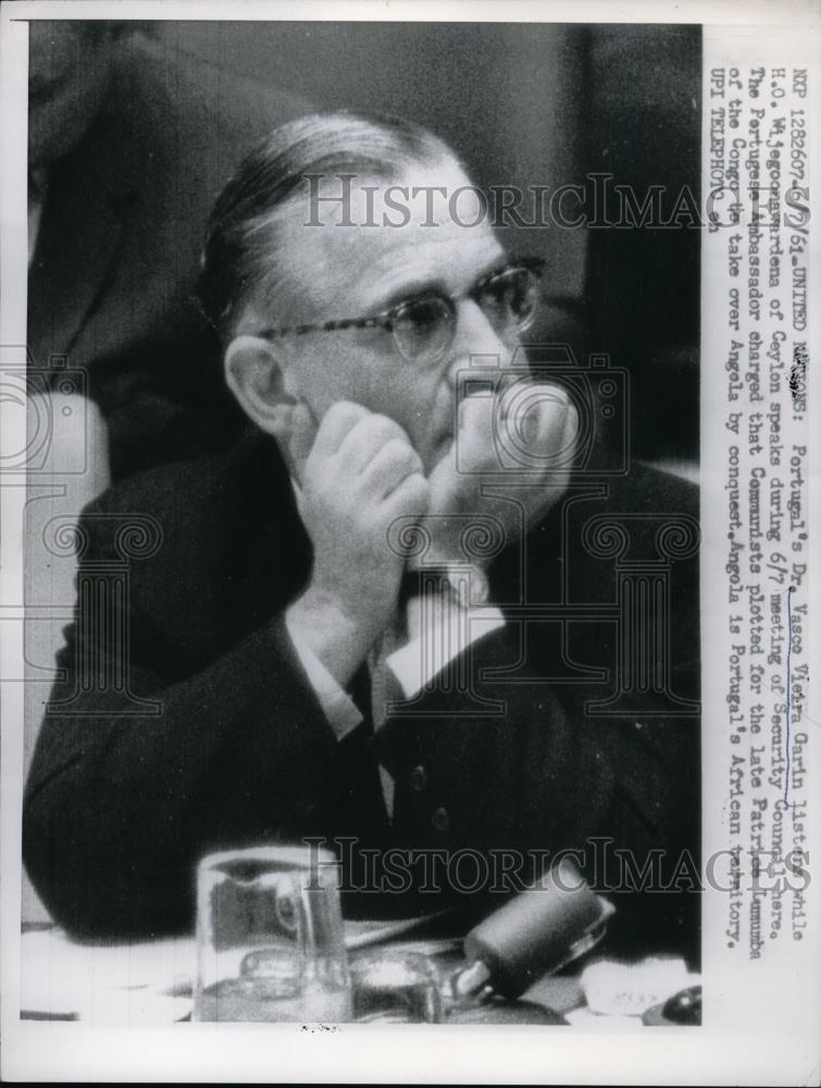 1961 Press Photo United Nations Security Council Meeting on conquest of Angola - Historic Images