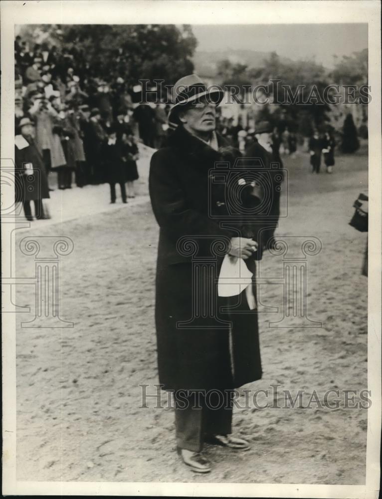 1929 Press Photo Cannes, France Robert Appleton, US race horse owner at Prix - Historic Images