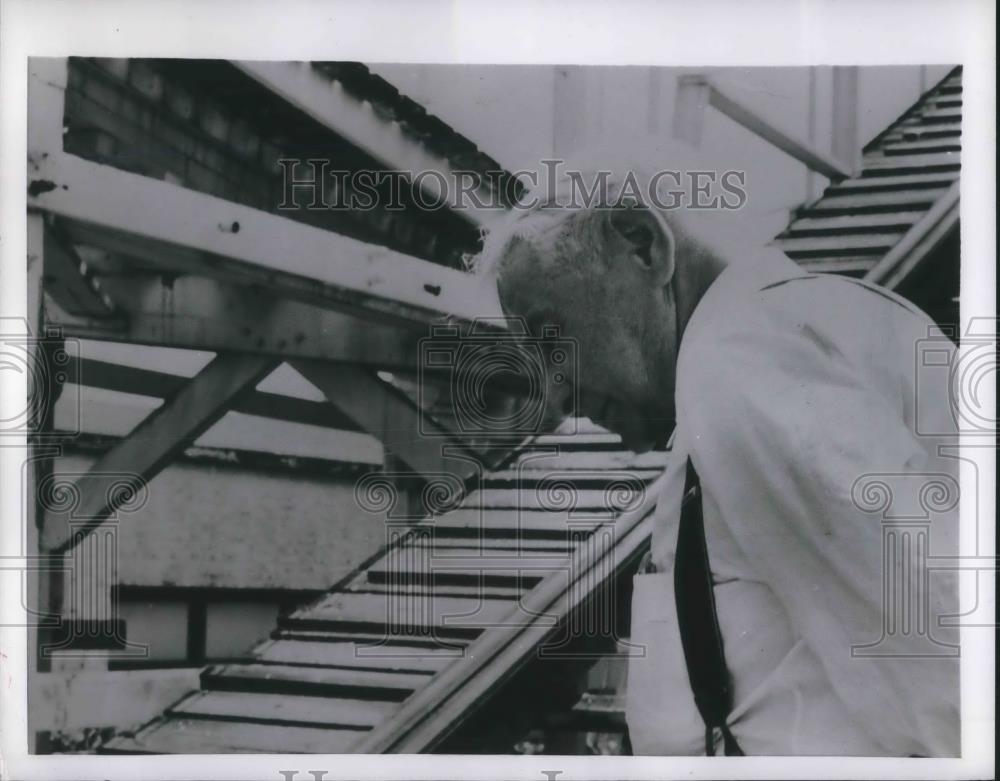 1954 Press Photo Joe McKee, Thrill Ride Designer - Historic Images