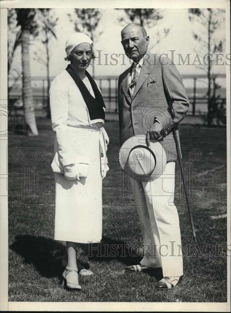 1931 Press Photo Mr. and Mrs. Frank V. Storrs of NY in Palm Beach - Historic Images