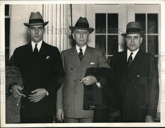 1937 Press Photo Earl Smith, Ill Agri Assoc, Ed O'Neal, Cliff Gregory in DC - Historic Images